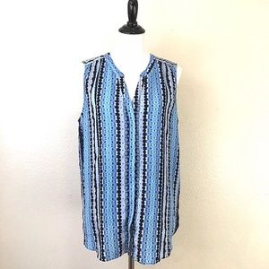 NYDJ Sleeveless V Neck Top Size Large